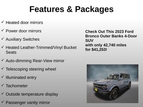 Used 2023 Ford Bronco Outer Banks AWD/4WD image 8