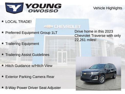 Used 2023 Chevrolet Traverse LT w/ LPO, Floor Liner Package AWD/4WD image 7