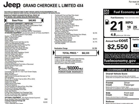 Used 2024 Jeep Grand Cherokee L Limited w/ Luxury Tech Group II image 2