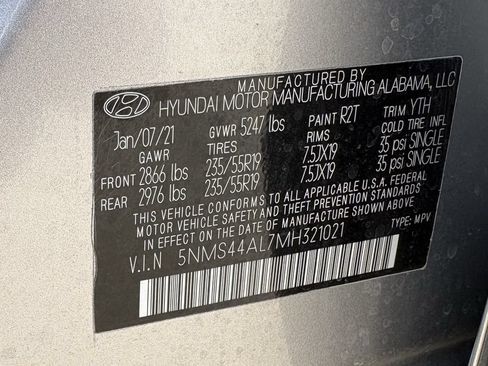 Used 2021 Hyundai Santa Fe Limited FWD image 31