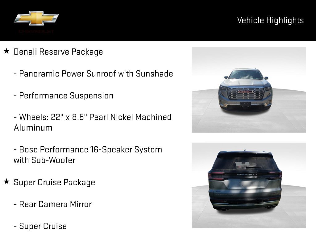 Used 2025 GMC Acadia Denali w/ Super Cruise Package AWD/4WD image 19