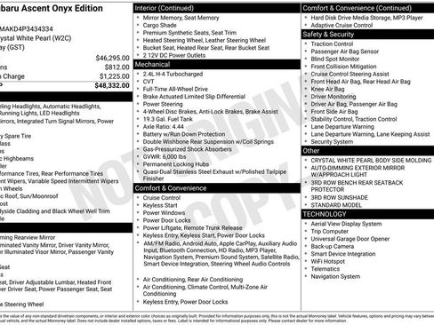 Used 2023 Subaru Ascent Onyx Edition Limited image 3