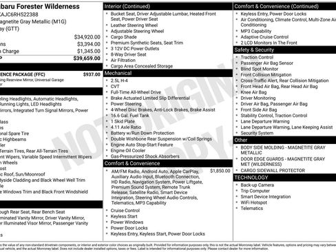 Used 2024 Subaru Forester Wilderness w/ Convenience Package AWD/4WD image 2