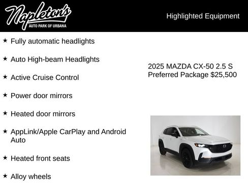 Used 2025 MAZDA CX-50 AWD 2.5 S w/ Preferred Package image 16