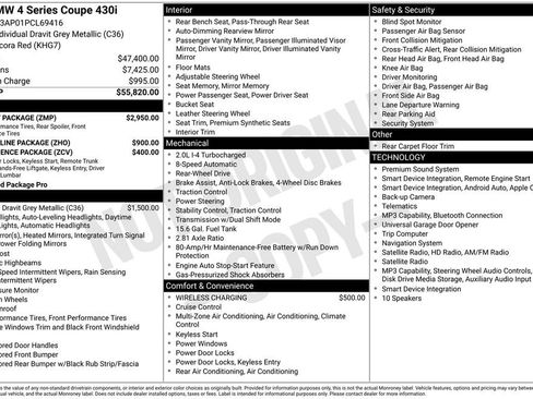 Used 2023 BMW 430i Coupe w/ M Sport Package RWD image 2