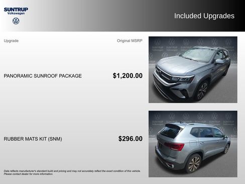 Used 2023 Volkswagen Taos SE w/ Panoramic Sunroof Package FWD image 2