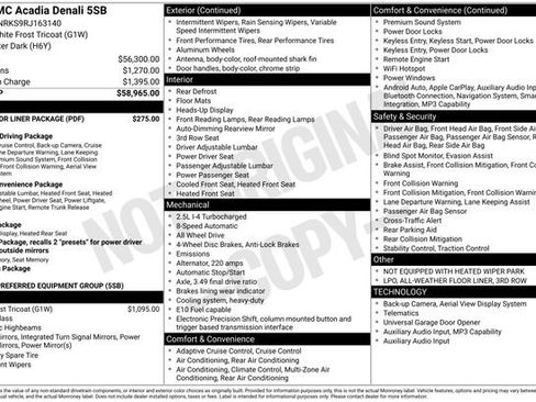 Used 2024 GMC Acadia Denali w/ LPO, Floor Liner Package image 11