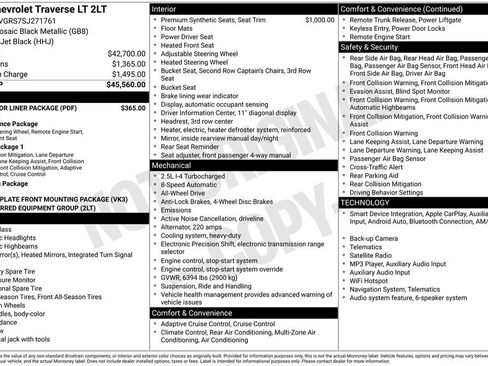 Used 2025 Chevrolet Traverse LT w/ LPO, Floor Liner Package AWD/4WD image 39