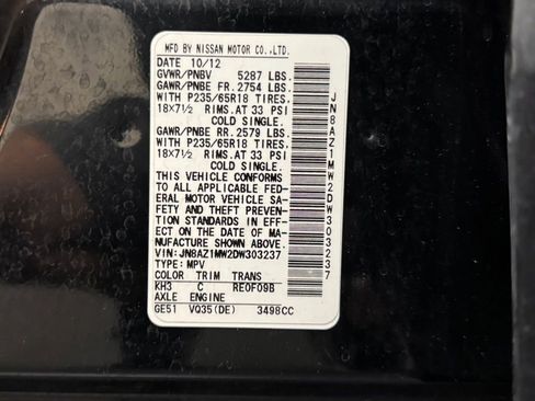 Used 2013 Nissan Murano SL w/ Navigation Pkg AWD/4WD image 11