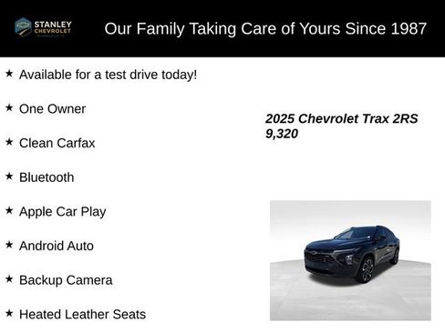 Used 2025 Chevrolet Trax RS w/ Driver Confidence Package FWD image 9
