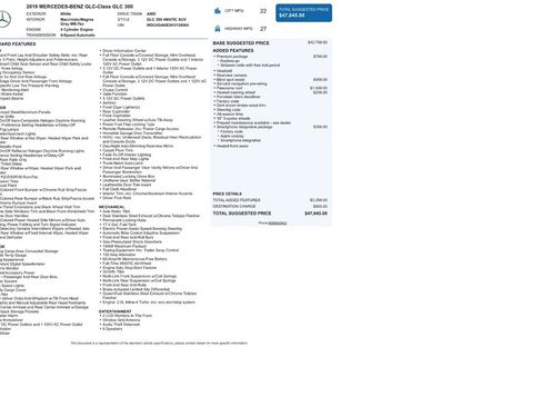 Used 2019 Mercedes-Benz GLC 300 4MATIC w/ Premium Package image 9