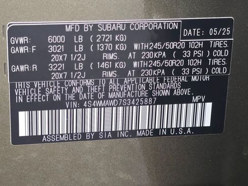 Certified 2025 Subaru Ascent Bronze Edition AWD/4WD image 33