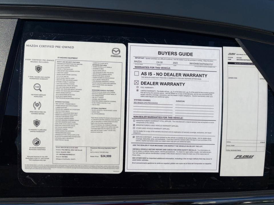 Certified 2023 MAZDA CX-30 AWD 2.5 S w/ Preferred Package image 33