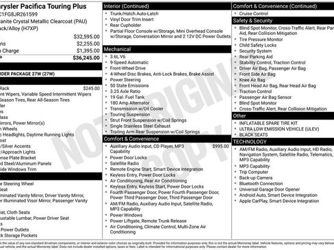 Used 2018 Chrysler Pacifica Touring Plus FWD image 5