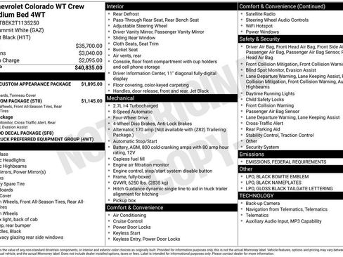 New 2026 Chevrolet Colorado W/T image 9