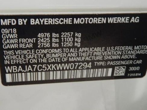Used 2019 BMW 530i xDrive w/ Convenience Package AWD/4WD image 13
