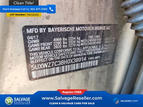 Used 2017 BMW X3 sDrive28i RWD image 17