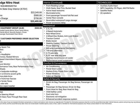 Used 2011 Dodge Nitro Heat w/ Popular Equipment Group RWD image 4
