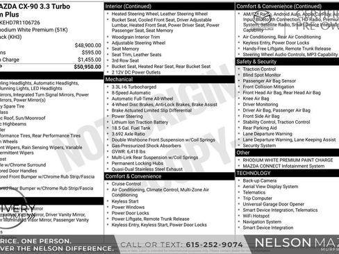 Certified 2024 MAZDA CX-90 3.3 Turbo w/ Premium Plus Pkg AWD/4WD image 2