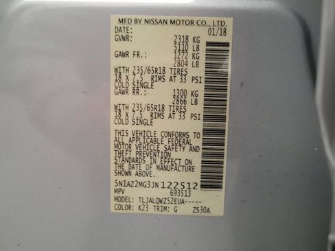 Used 2018 Nissan Murano SV FWD image 33