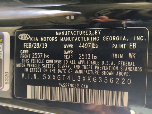Used 2019 Kia Optima S w/ S Panoramic Sunroof Package FWD image 33