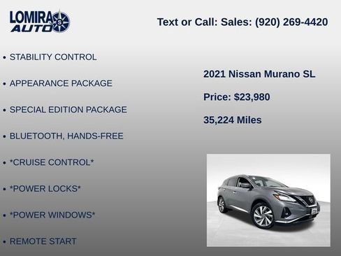 Used 2021 Nissan Murano SL AWD/4WD image 8
