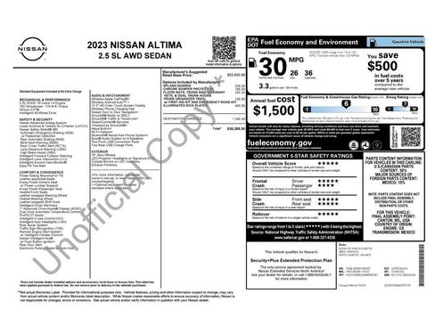 Certified 2023 Nissan Altima 2.5 SL AWD/4WD image 2