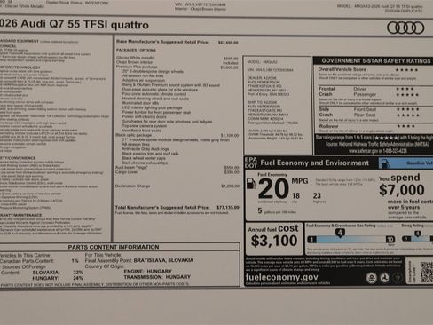 New 2026 Audi Q7 3.0T Premium Plus image 32