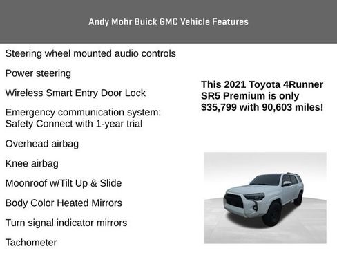 Used 2021 Toyota 4Runner SR5 Premium w/ Moonroof Package AWD/4WD image 8