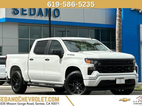 New 2026 Chevrolet Silverado 1500 Custom w/ Turbomax Blackout Package RWD image 1