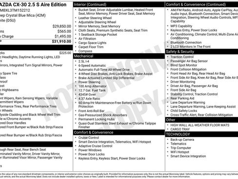 New 2026 MAZDA CX-30 Aire Edition AWD/4WD image 4