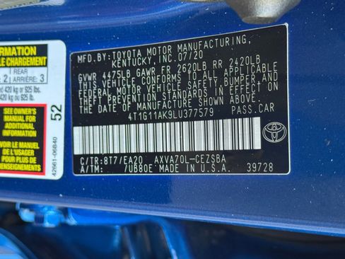 Used 2020 Toyota Camry SE FWD image 39