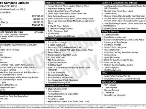 New 2026 Jeep Compass Latitude w/ Quick Order Package 29K image 26