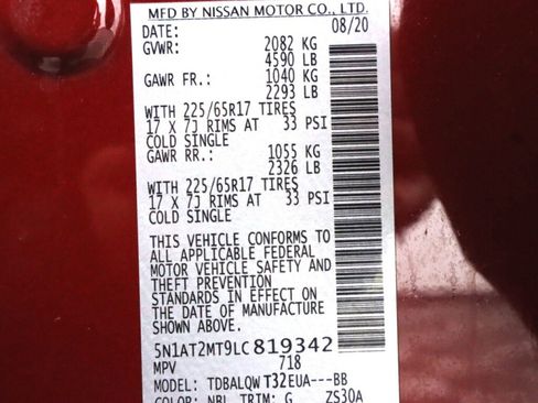 Used 2020 Nissan Rogue SV image 43