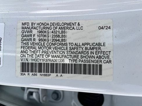 Used 2024 Honda Accord EX image 12