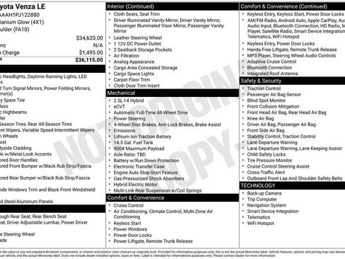 Used 2023 Toyota Venza LE image 18