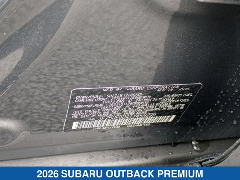 Certified 2026 Subaru Outback Premium AWD/4WD image 29