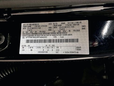 Certified 2023 Ford F150 Raptor w/ Raptor 37 Performance Package AWD/4WD image 34