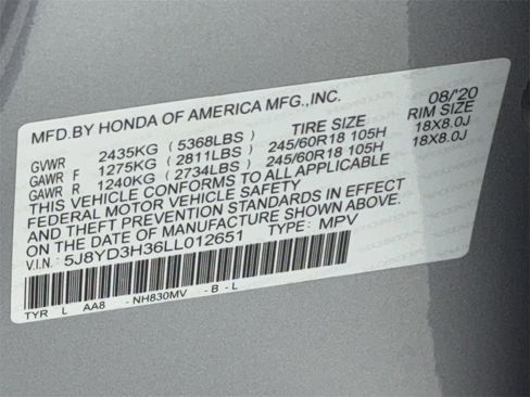 Used 2020 Acura MDX FWD image 59