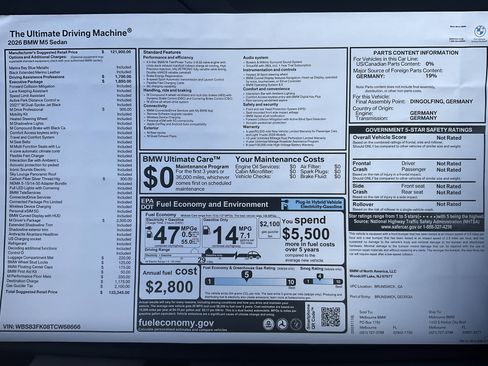 New 2026 BMW M5 w/ M Driver's Package image 38