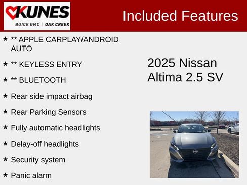 Used 2025 Nissan Altima 2.5 SV FWD image 2