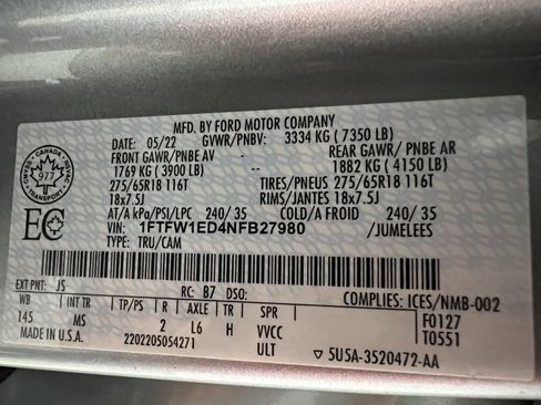 Used 2022 Ford F150 XLT w/ Equipment Group 302A High image 70