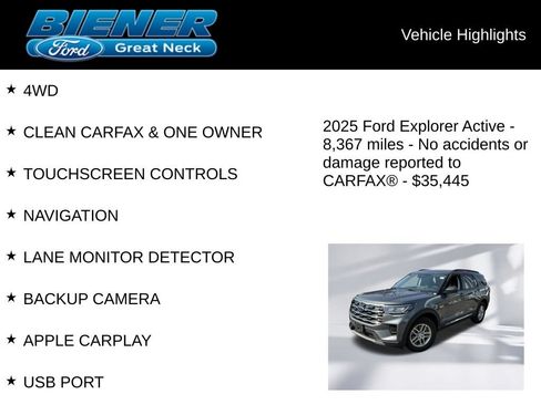Used 2025 Ford Explorer Active AWD/4WD image 9