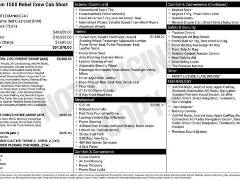 Used 2021 RAM 1500 Rebel w/ Rebel Level 2 Equipment Group AWD/4WD image 6