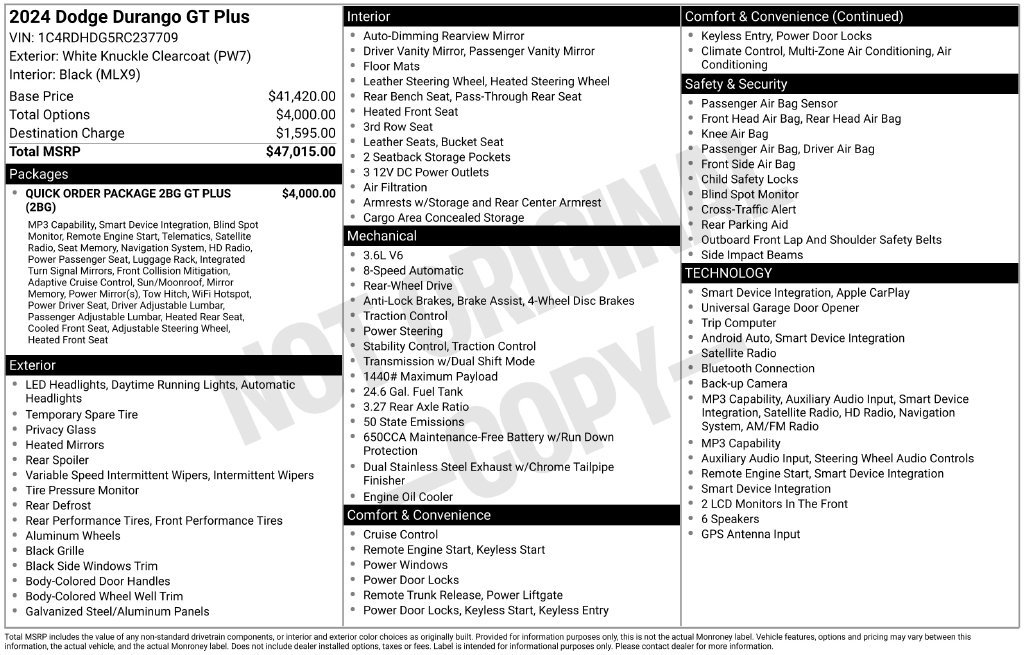 Used 2024 Dodge Durango GT RWD image 19