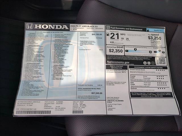New 2026 Honda Pilot Black Edition image 18