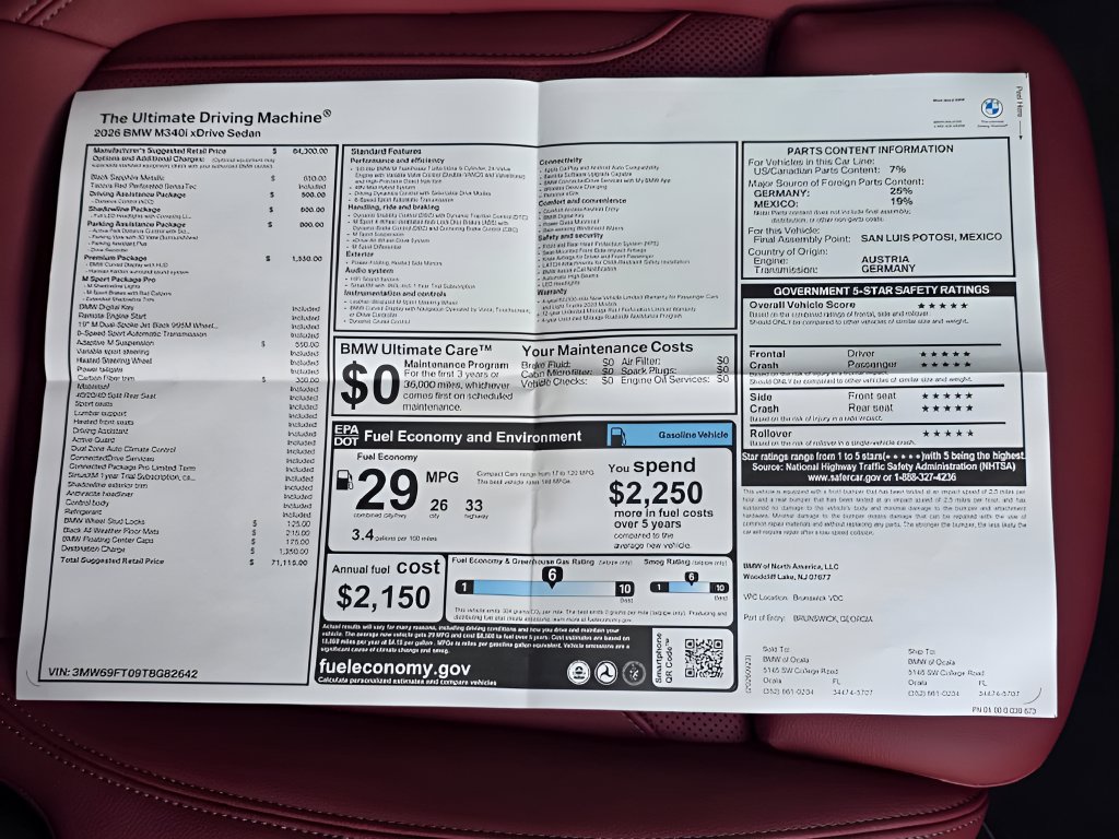 New 2026 BMW M340i xDrive w/ Premium Package AWD/4WD image 24