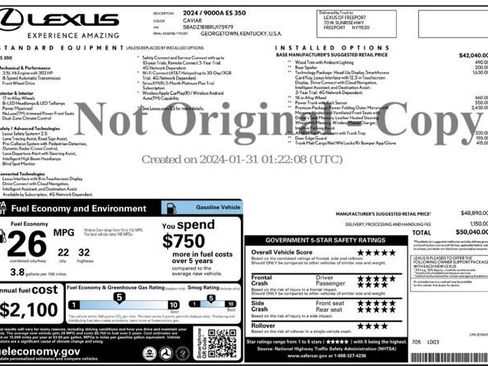 Used 2024 Lexus ES 350 w/ Premium Package image 28