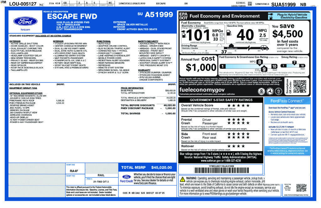 Used 2025 Ford Escape SE w/ PHEV Premium Package FWD image 13