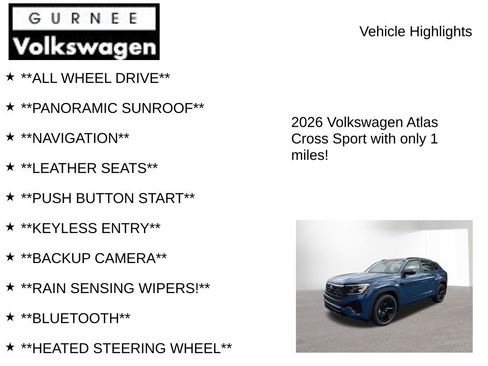 New 2026 Volkswagen Atlas Cross Sport SEL R-Line image 7